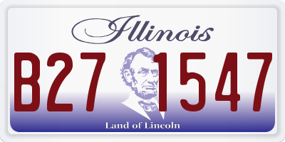 IL license plate B271547