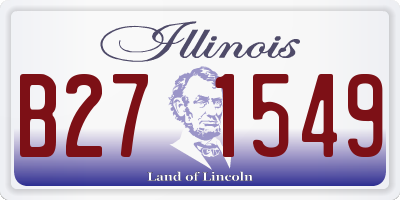IL license plate B271549