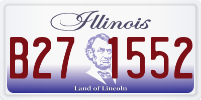 IL license plate B271552