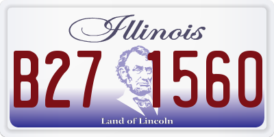 IL license plate B271560