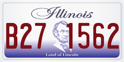 IL license plate B271562