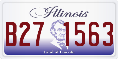 IL license plate B271563