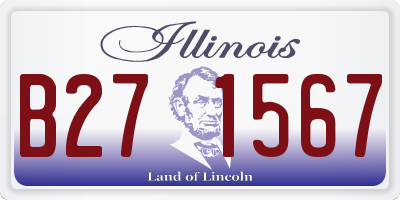 IL license plate B271567