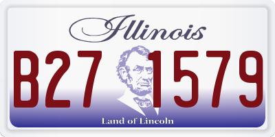 IL license plate B271579