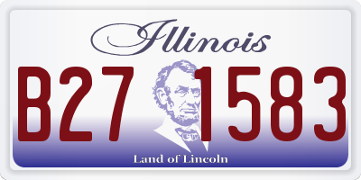 IL license plate B271583