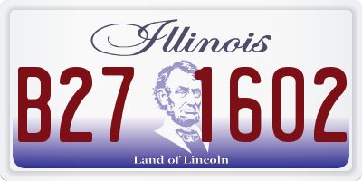 IL license plate B271602