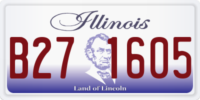 IL license plate B271605