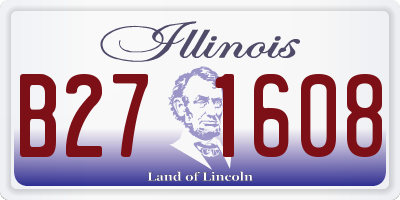 IL license plate B271608