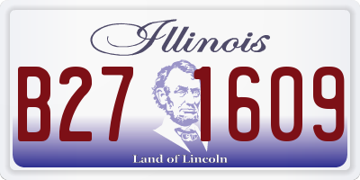 IL license plate B271609