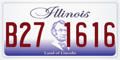 IL license plate B271616