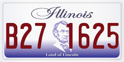 IL license plate B271625