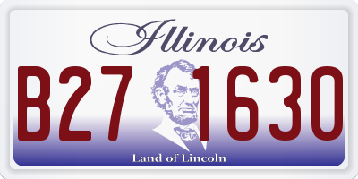 IL license plate B271630