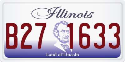IL license plate B271633