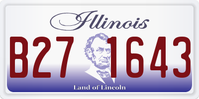 IL license plate B271643