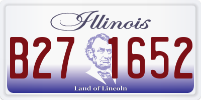 IL license plate B271652