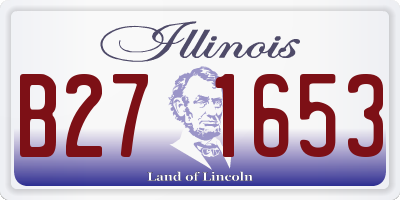 IL license plate B271653