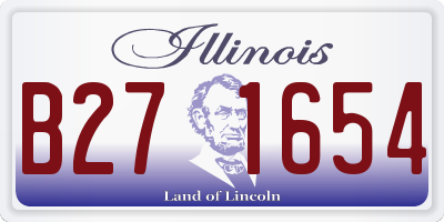 IL license plate B271654