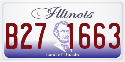 IL license plate B271663