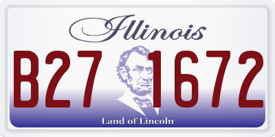 IL license plate B271672