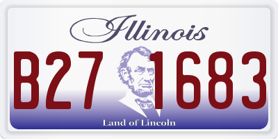 IL license plate B271683