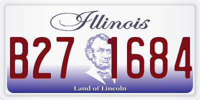 IL license plate B271684