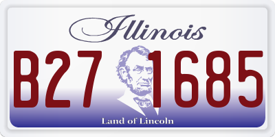 IL license plate B271685