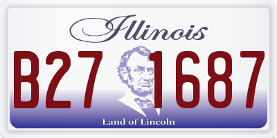 IL license plate B271687