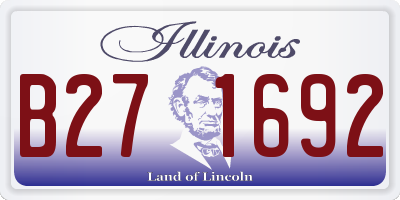 IL license plate B271692