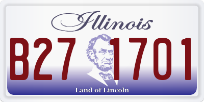 IL license plate B271701