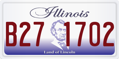 IL license plate B271702