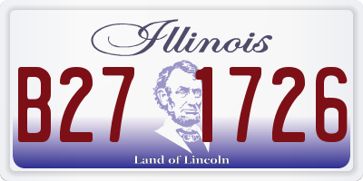 IL license plate B271726