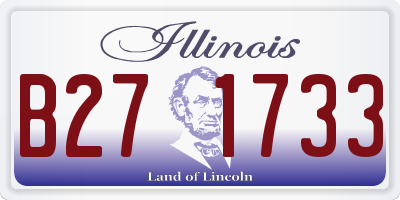 IL license plate B271733