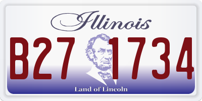 IL license plate B271734