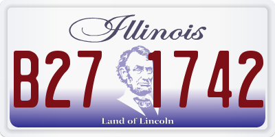 IL license plate B271742