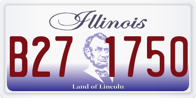IL license plate B271750