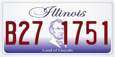 IL license plate B271751