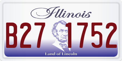 IL license plate B271752