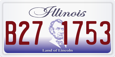 IL license plate B271753