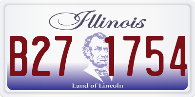 IL license plate B271754