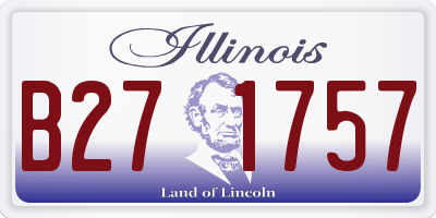 IL license plate B271757
