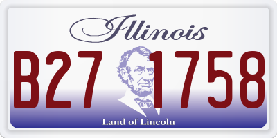 IL license plate B271758