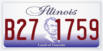 IL license plate B271759