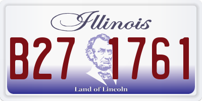 IL license plate B271761