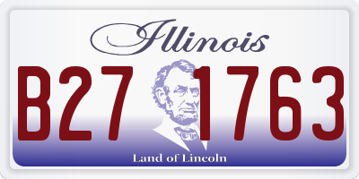 IL license plate B271763