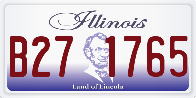 IL license plate B271765