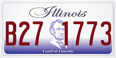 IL license plate B271773