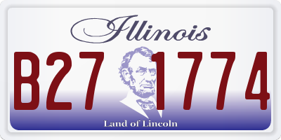 IL license plate B271774