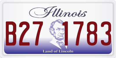 IL license plate B271783