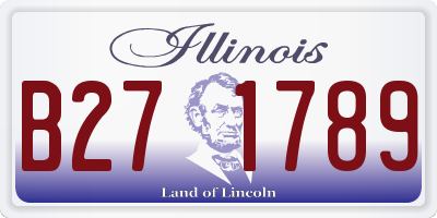 IL license plate B271789