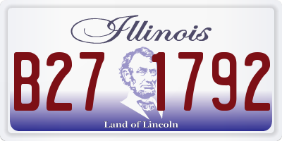 IL license plate B271792
